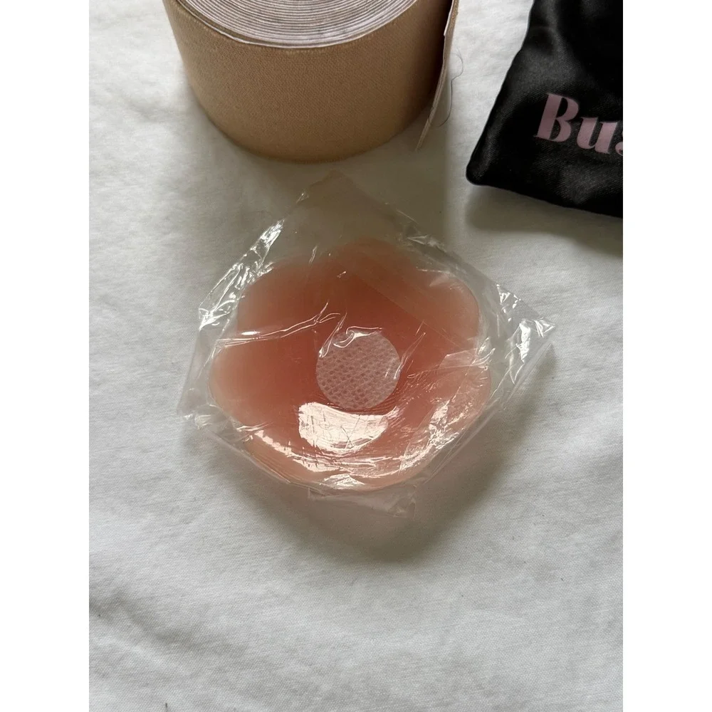 Busties For Life Breast Tape Kit Tan Body Tape and Silicone Nipple Covers Set